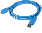 Kabel Maclean USB Type-A 3.0 - micro-USB 3.0 3 m Blue (5902211101444) - obraz 2