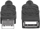 Kabel Manhattan USB Type-A M/M 3 m Black (766623364898) - obraz 2