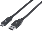 Кабель Manhattan USB Type-C 3.1 Gen1 - USB Type-A 2 м Black (766623354974) - зображення 1