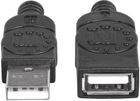 Kabel Manhattan USB Type-A M/M 1 m Black (766623308519) - obraz 2