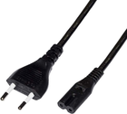 Kabel zasilający Manhattan CEE 7/16 - IEC-C7 0.5 m Black (766623354738) - obraz 1