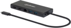 Kabel adapter Manhattan USB Type-C - 2 x HDMI - 2 x RJ45 - 2 x USB Type-A 0.3 m Black (766623152747) - obraz 1