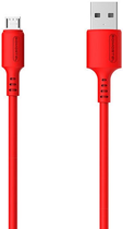 Kabel Somostel USB Type-A - micro-USB 3.1A 1.2 m Red (5902012968918) - obraz 1