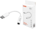Kabel adapter Somostel USB Type-C - 3.5 miniJack 0.1 m White (5902012967751) - obraz 1