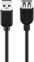Kabel przedłużacz Techly USB Type-A Type-A M/F 0.3 m Black (4040849686221) - obraz 1