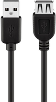 Кабель-подовжувач Techly USB Type-A Type-A M/F 0.3 м Black (4040849686221)