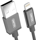 Кабель Unitek USB Type-A - Lightning 1 м Gray (4894160032256) - зображення 1