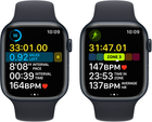 Smartwatch Apple Watch Series 8 GPS + Cellular 45mm Midnight Aluminium Case with Midnight Sport Band (APL_MNK43) - obraz 5