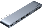 USB-хаб Ugreen CM380 Dual USB Type-C To HDMI + 2 x USB 3.0 Gray (6957303888566) - зображення 1