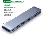 USB-хаб Ugreen CM380 Dual USB Type-C To HDMI + 2 x USB 3.0 Gray (6957303888566) - зображення 2