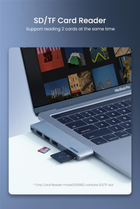Hub USB Ugreen CM251 2 x USB Type-C to 3xUSB 3.0 Gray (6957303865604) - obraz 3