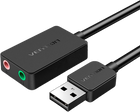 Karta dźwiękowa Vention USB Sound Card 2.0 Channel 0.15 m Black (6922794761063) - obraz 1