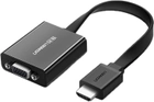 Адаптер Ugreen MM103 HDMI to VGA+3.5 мм Audio with Power Port Converter Black (6957303842483) - зображення 1