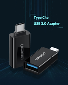 Adapter Ugreen US173 USB Type-C to USB 3.0 Female OTG Adapter Black (6957303828081) - obraz 4