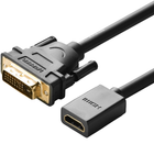 Адаптер Ugreen DVI Male to HDMI Female Adapter Cable 22 см Black (6957303821181) - зображення 2