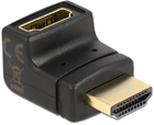 Adapter kątowy Delock HDMI - HDMI M/F Black (4043619650729) - obraz 1