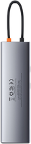 USB-хаб Baseus CAHUB-CT0G Metal Gleam Series 11-in-1 Multifunctional Type-C Gray (CAHUB-CT0G) - зображення 3