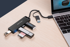 USB Hub Vention 4-Port z microUSB zasilaniem 0.15 m Black (6922794746916) - obraz 6