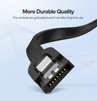 Kabel Ugreen US217 SATA 3.0 Data Cable 0.5 m Black (6957303837960) - obraz 2