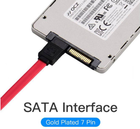 Kabel Vention SATA 3.0 7-pin F / F 0.5 m L-Konektor Black-Red (6922794733916) - obraz 2