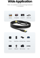 Kabel Ugreen US128 USB Type-A 3.0 2 m Black (6957303813711) - obraz 5