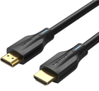 Кабель Vention HDMI-HDMI, 2 м, v2.1, 8K 60 Гц, 4K 165 Гц, 2K 144Гц, 1080P 240Гц Black (6922794743502) - зображення 1