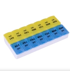 Органайзер для таблеток Apex на неделю с учетом приема два раза в день желто синий - изображение 3