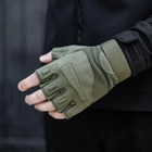 Тактические Военные Перчатки Без Пальцев Для Военных Хаки Tactical Gloves PRO Olive L Беспалые Армейские Штурмовые - изображение 3
