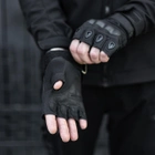 Тактические Военные Перчатки Без Пальцев Для Военных с накладками Черные Tactical Gloves PRO Black XL Беспалые Армейские Штурмовые - изображение 7
