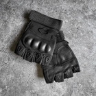 Тактические Военные Перчатки Без Пальцев Для Военных с накладками Черные Tactical Gloves PRO Black XL Беспалые Армейские Штурмовые - изображение 8