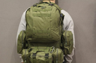 Тактический Военный рюкзак с подсумками на 50 л Олива с системой MOLLE Ranger Tactical 50L Olive Армейский Штурмовой - изображение 5