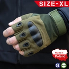 Тактичні Військові Рукавички Без Пальців Для Військових з накладками Хакі Tactical Gloves PRO Olive XL Безпалі Армійські Штурмові - зображення 1