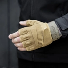 Тактичні Військові Рукавички Без Пальців Для Військових Койот Tactical Gloves PRO Coyot L Безпалі Армійські Штурмові - зображення 8