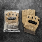 Тактические Военные Перчатки Без Пальцев Для Военных с накладками Койот Tactical Gloves PRO Coyot M Беспалые Армейские Штурмовые - изображение 9