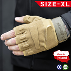 Тактичні Військові Рукавички Без Пальців Для Військових Койот Tactical Gloves PRO Coyot XL Безпалі Армійські Штурмові - зображення 1