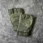 Тактические Военные Перчатки Без Пальцев Для Военных Хаки Tactical Gloves PRO Olive XL Беспалые Армейские Штурмовые - изображение 9