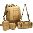 Военный Тактический Рюкзак с Подсумками на 50 л Койот с системой MOLLE Ranger Tactical 50L Coyot Армейский Штурмовой - изображение 5