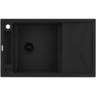 Мойка для кухни DEANTE гранитная Magnetic 820x500мм прямоугольная врезная с сифоном черная ZRM_N113