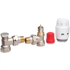 Термокомплект для радиатора DANFOSS RAS-C2+RA-N+RLV-S угловой 1/2" с преднастройкой с боковым подключением 013G2219