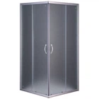 Кабина для душа BRAVO квадратная двухдверная без поддона ODRA 80N 80x80x180см матовый витраж 4мм профиль сатин 000019084