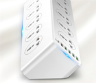 Sieciowy filtr przedłużacz LDNIO SC10610 10 Gniazd + 5 USB + 1 Type-C, Quick Charge 3 2 m White (SC10610) - obraz 4