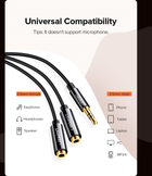 Кабель Ugreen AV134 3.5 мм Male to 2 Female Audio Cable 25 см White (6957303817399) - зображення 4