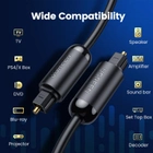 Кабель Ugreen AV122 Toslink Optical Male to Male Audio Cable 2 м Black (6957303878925) - зображення 8