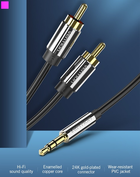 Kabel Vention AUX 3.5 mm m - 2 x RCA m 0.5 m Black (6922794734333) - obraz 9