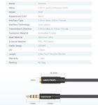 Kabel Vention Audio 3.5 mm m - 3.5 mm F 1.5 m Black (VAB-B06-B150-M) - obraz 4