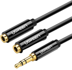 Кабель Ugreen AV134 3.5 мм Male to 2 Female Audio Cable 25 см White (6957303817399) - зображення 1