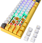 Клавіатура бездротова Motospeed BK67 Longhua Red Bluetooth / USB Yellow (BK67 yellow RED swit) - зображення 3