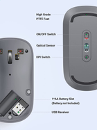Mysz Ugreen MU001 Portable Wireless Gray (6957303893737) - obraz 8