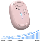 Mysz UGREEN MU105 Portable Wireless Pink (6957303896868) - obraz 3