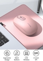 Mysz UGREEN MU105 Portable Wireless Pink (6957303896868) - obraz 5